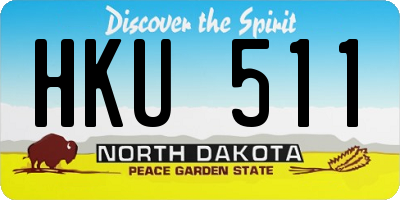 ND license plate HKU511