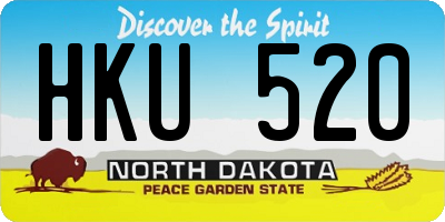 ND license plate HKU520