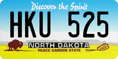 ND license plate HKU525