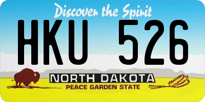 ND license plate HKU526