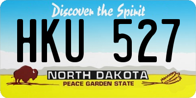 ND license plate HKU527