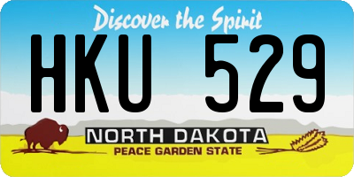 ND license plate HKU529