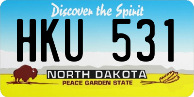 ND license plate HKU531