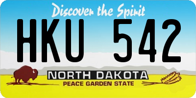 ND license plate HKU542