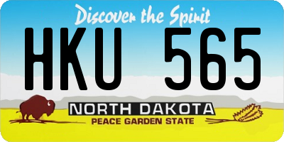 ND license plate HKU565