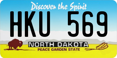 ND license plate HKU569