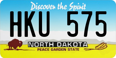 ND license plate HKU575