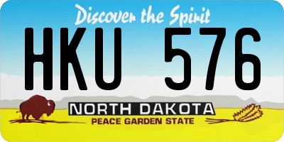 ND license plate HKU576