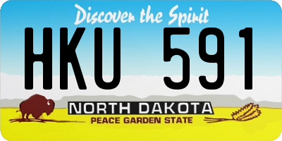 ND license plate HKU591