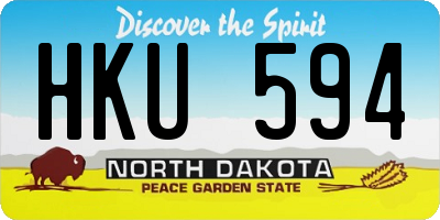 ND license plate HKU594