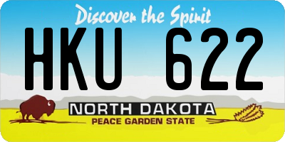 ND license plate HKU622