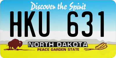 ND license plate HKU631