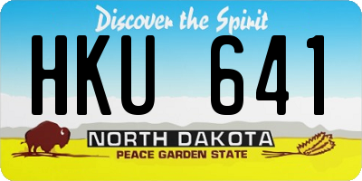 ND license plate HKU641