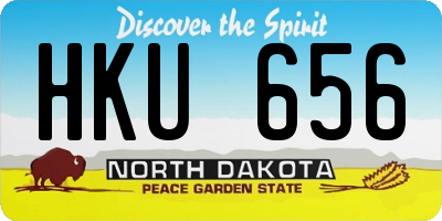 ND license plate HKU656