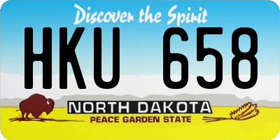 ND license plate HKU658