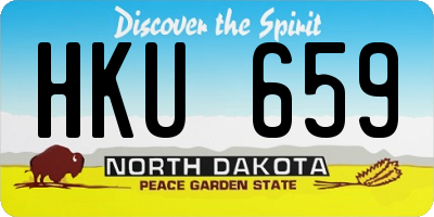 ND license plate HKU659