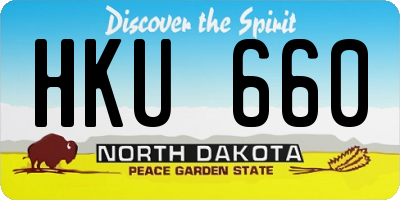 ND license plate HKU660