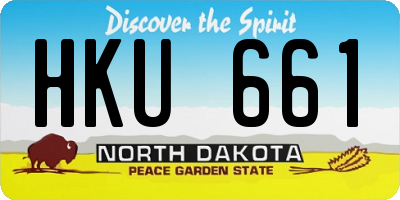 ND license plate HKU661