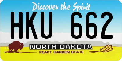 ND license plate HKU662