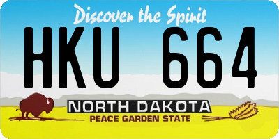 ND license plate HKU664