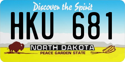 ND license plate HKU681