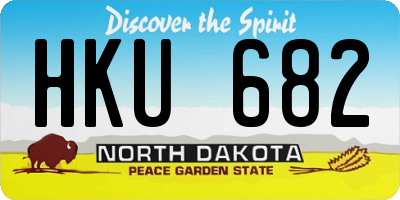 ND license plate HKU682