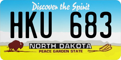 ND license plate HKU683