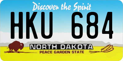 ND license plate HKU684