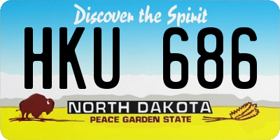 ND license plate HKU686