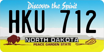 ND license plate HKU712