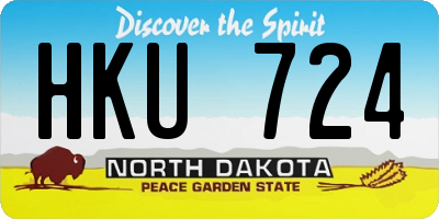 ND license plate HKU724