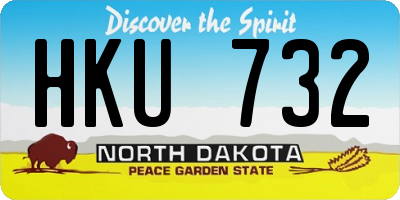 ND license plate HKU732