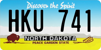 ND license plate HKU741