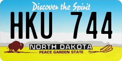 ND license plate HKU744