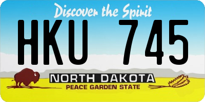 ND license plate HKU745