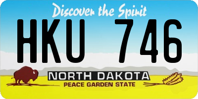 ND license plate HKU746