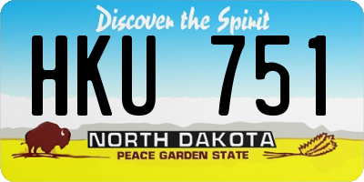 ND license plate HKU751