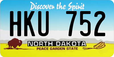 ND license plate HKU752