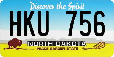 ND license plate HKU756