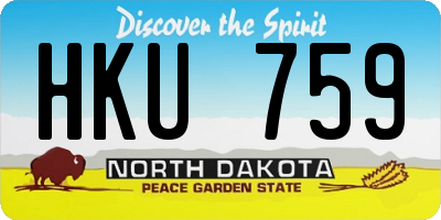 ND license plate HKU759