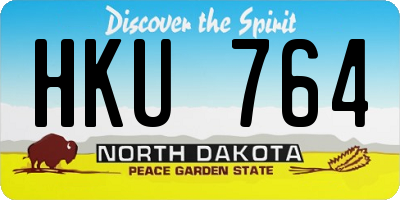 ND license plate HKU764