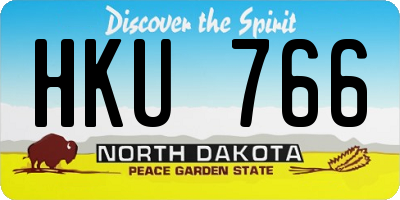 ND license plate HKU766