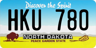 ND license plate HKU780