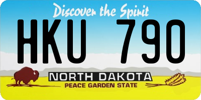 ND license plate HKU790