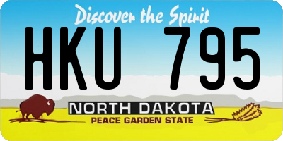 ND license plate HKU795