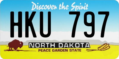 ND license plate HKU797