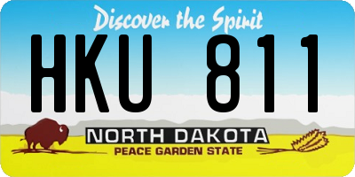 ND license plate HKU811