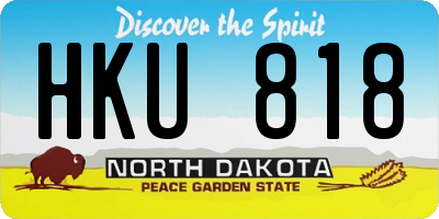 ND license plate HKU818