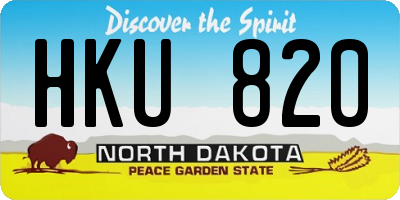 ND license plate HKU820