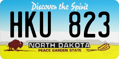 ND license plate HKU823